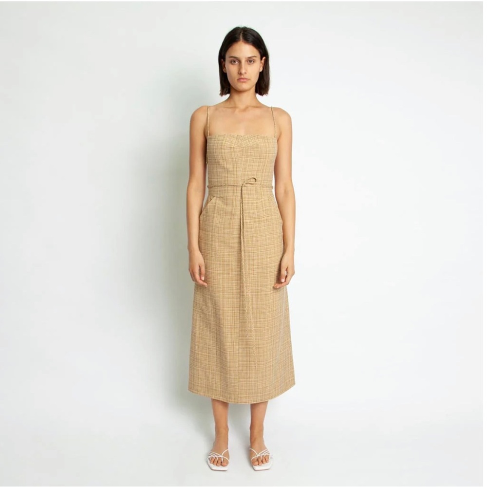 Christopher Esber The Guinevere Apron Tie Back Dress, 8